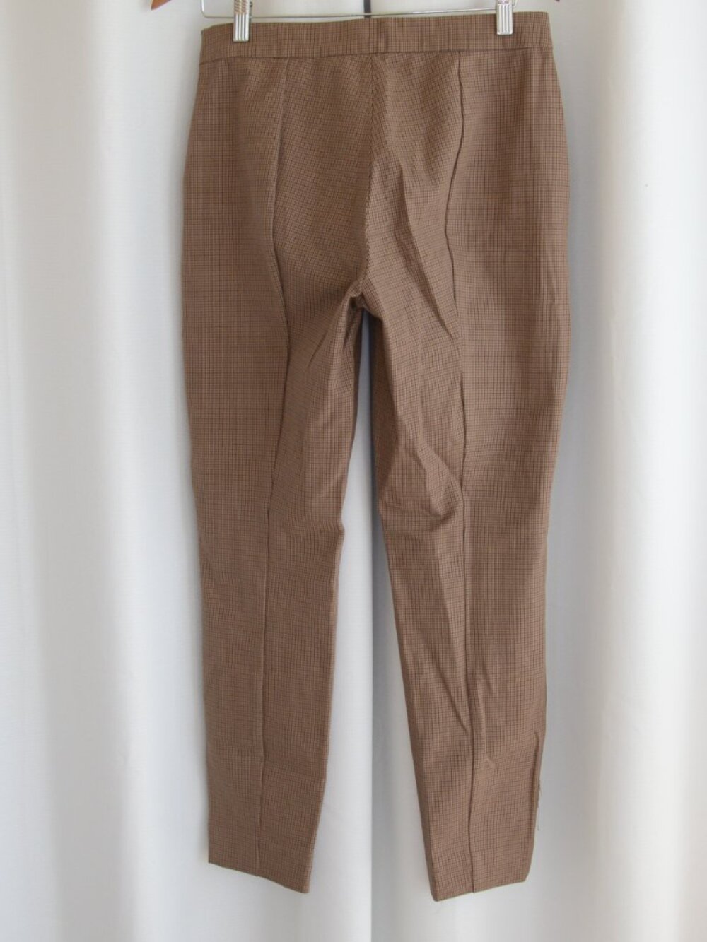 Everlane Kick Crop Work Pant Tan Houndstooth Sz 8 - Picture 3 of 7